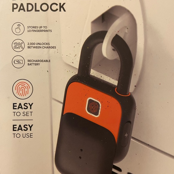 Digital Biometric Fingerprint Padlock Weatherproof Recharge Once/Yr = 2000locks - Picture 5 of 9